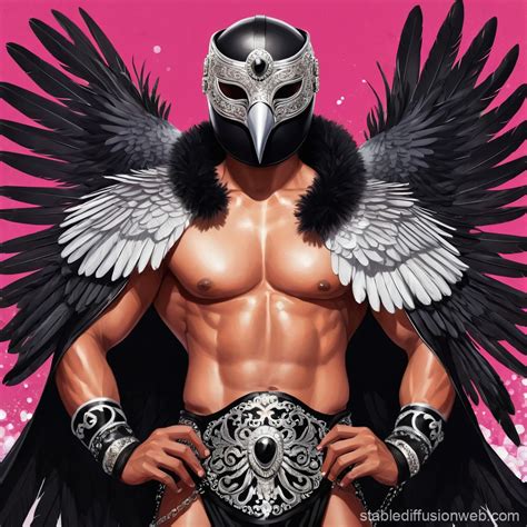 male buff aarakocra monk dnd character wearing black and silver ...