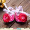 Fashionable Pink Crochet Shoes for Children With Flowers in India