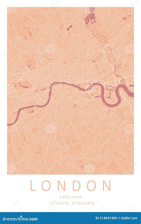 Vector Poster Map City London. Detailed City Map, 2024 New, Map London for Print of Posters ...