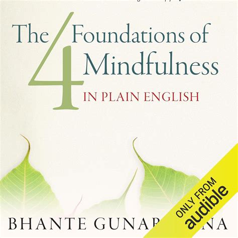 Amazon.com: The Four Foundations of Mindfulness in Plain English ...