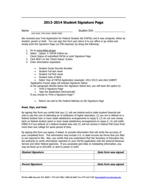 Fillable Online roswell enmu 20132014 Student Signature Page Name: Last ...