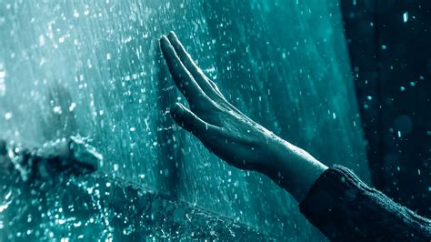 Download wallpaper 1920x1080 hand, rain, drops, touch full hd, hdtv ...