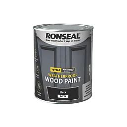 Ronseal 750ml Black Satin Wood Paint - Screwfix