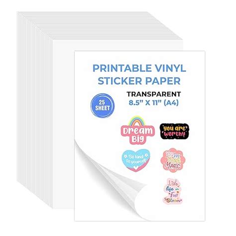 True Flair Transparent Clear Sticker Photo Paper Glossy, Pack of 40 ...