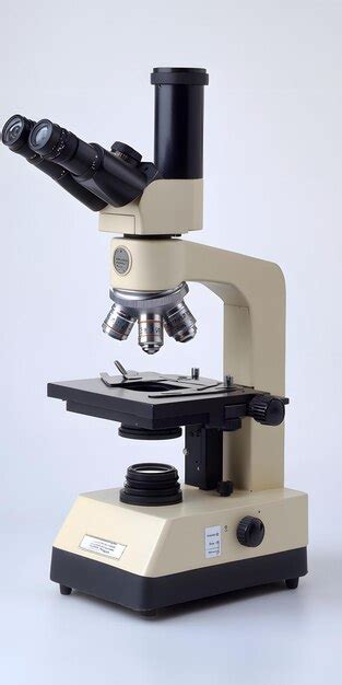 Microscope with black and beige color scheme | Premium AI-generated image