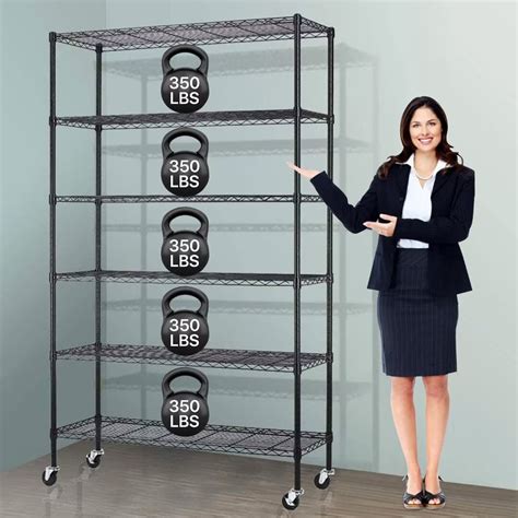 XF XINFENG 6 Tier Storage Shelves Adjustable Wire Shelving Heavy Duty ...