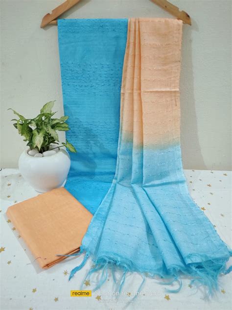 Premium Quality Katan Silk Flag Stripe Salwar Suit - Leheriya.com