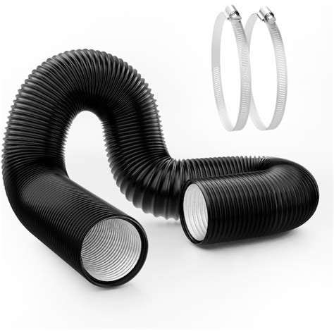 Ipower Flexible 12 Inch 8 Feet Aluminum Ducting 4 Layer Protection ...