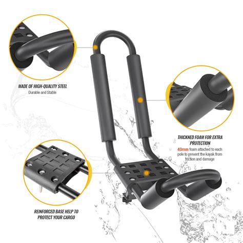 Buy AA-Racks 2 Pair J-Bar Rack for Kayak Canoe Boat Carrier Roof Top ...