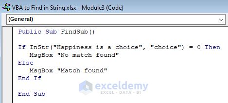 Image result for Excel VBA String Find