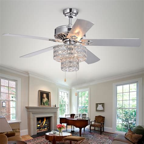 Home Accessories Inc 52-in Chrome with Silver, white Maple Blades ...