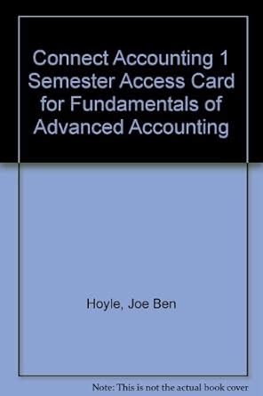 Buy Fundamentals of Advanced Accounting Connect Accounting 1 Semester ...