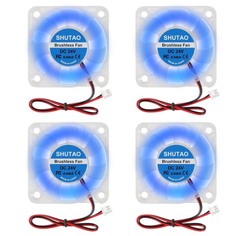 4PCS 5010 Cooling Fan 24V RGB 50x50x10mm DC 24V 50mm Brushless Cooling ...