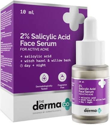The Derma Co 2% Salicylic Acid Serum with Witch Hazel & Willow Bark for ...