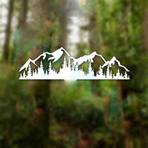 VVWV Mountains and Trees Stickers and Decals Exterior for Mahindra Thar ...