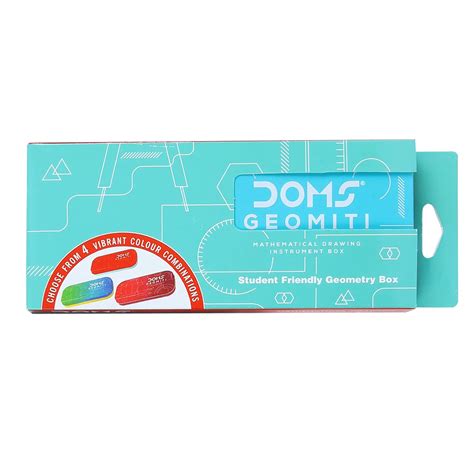DOMS Geomiti Mathematical Drawing Instrument Geometry Box (Blue ...
