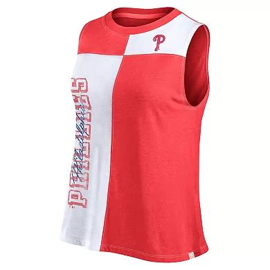 Women's Fanatics Branded Red/White Philadelphia Phillies Color-Block ...
