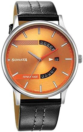 Sonata Smart Plaid Quartz Analog Blue Dial Stainless Steel Strap Watch ...