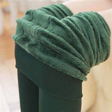 Fleece Lined Tights for Women Opaque Warm Tights with Control Top High ...