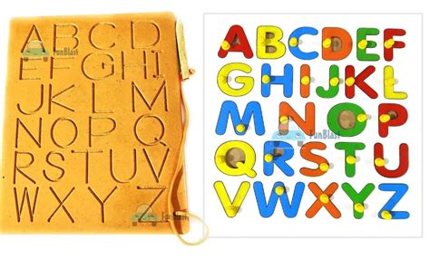 FunBlast Wooden Alphabet Tracing Board - Writing Practice Tracing ...