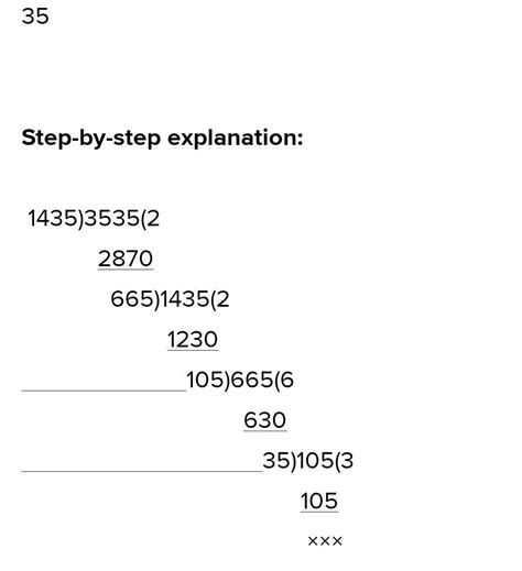 HCF of 1435 and 3535 using prime factorization method - Brainly.in