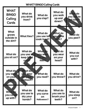 Image result for Object Function Bingo