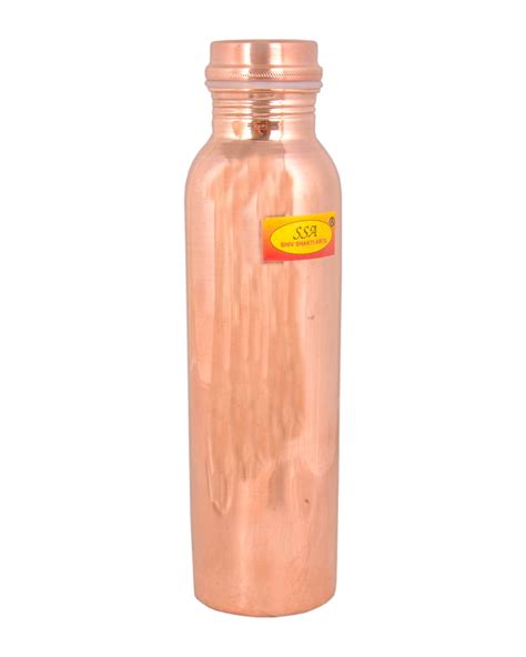 Pure Copper Bottle Joint less Sleek Leak proof | 1 Liter | Office Bott ...