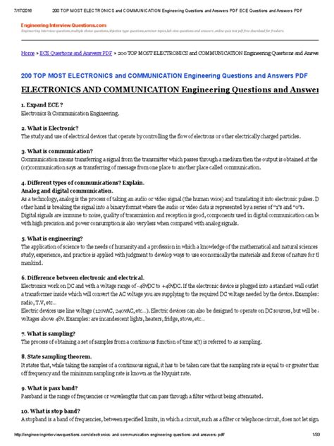 Image result for Electronics Engineer Questions