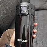 Borosil Hydra Coffeemate 300 ml Stainless Steel Travel Mug | Double ...