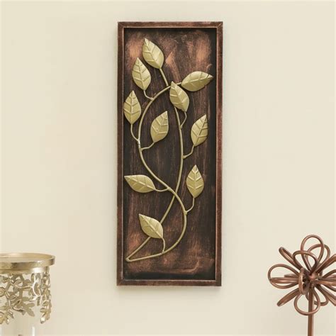 Buy VEDAS Metal Textured Noah Leaf Wall Accent from Vedas at just INR ...