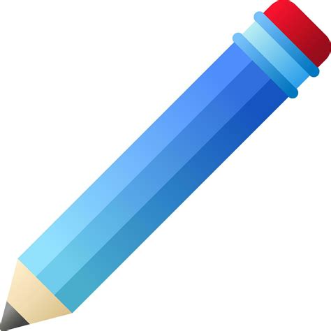 Pencil vector illustration. Blue pencil icon for design about education ...