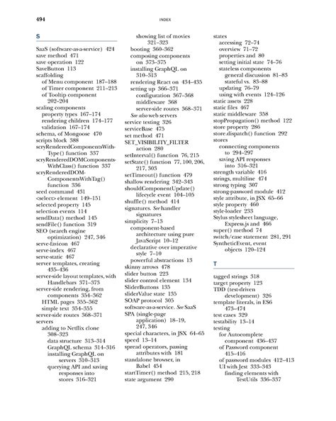 React Practical-106 - 494 INDEX S SaaS (software-as-a-service) 424 save ...