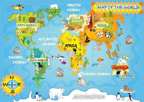 World Map for Kids 的图像结果