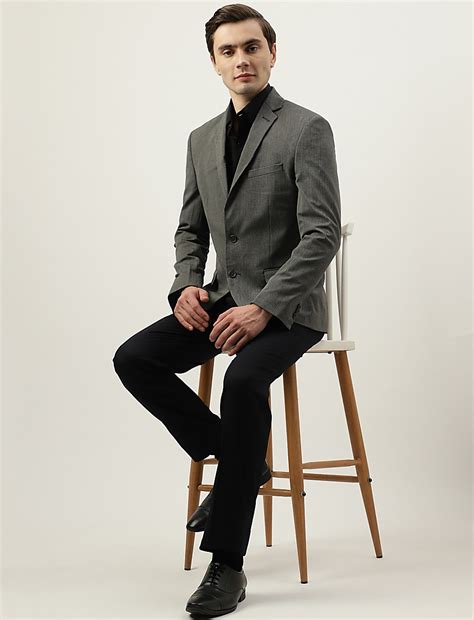 Buy Slim Fit Plain Notched Lapel Collar Blazer at Marks & Spencer