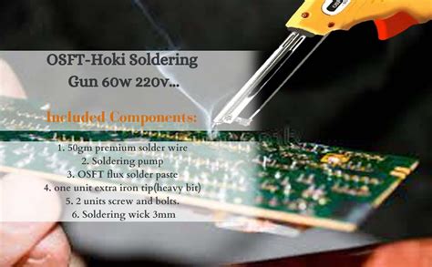 OSFT 110V-220V 60W Wired Automatic Send Tin Electrical Iron Gun Hand ...