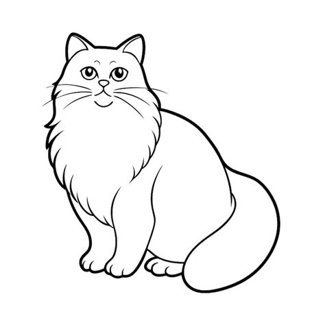 Maine coon cat coloring page Vectors - Download Free High-Quality ...