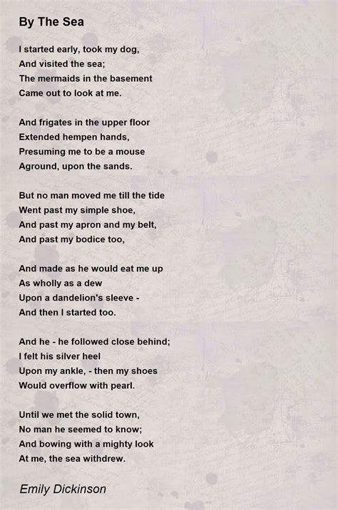 By The Sea Poem by Emily Dickinson - Poem Hunter