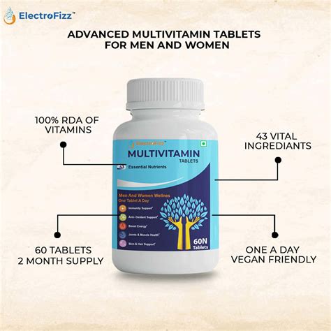 Buy ELECTROFIZZ MULTIVITAMIN FOR MEN & WOMEN WITH OMEGA3 PROBIOTICS ...