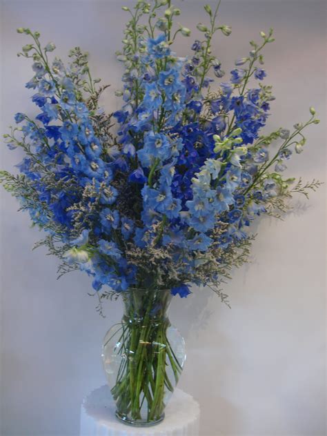 Blue Delphinium Flower Arrangement by Fillmore Florist San Francisco