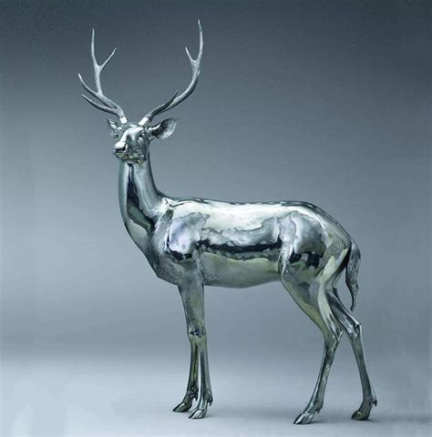 加工 不锈钢抽象鹿雕塑 金属鹿雕塑 - 八方资源网