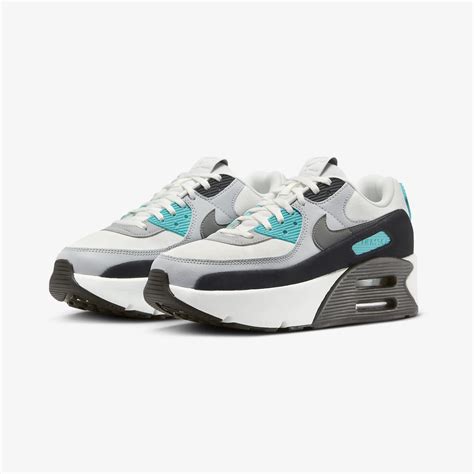 Nike | AIR MAX 90 LV8 { SUMMIT WHITE/SMOKE GREY-WOLF GREY-BLACK ...