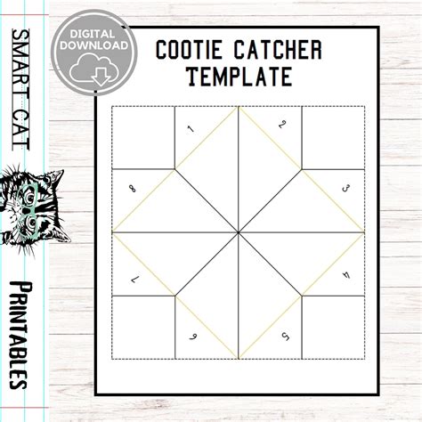 Cootie Catcher Template