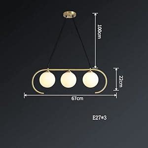 Buy GAUVIK Golden Modern 3 Light Globe Hanging Chandelier Light Ceiling ...