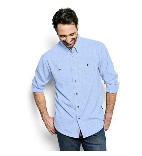 Orvis Tech Chambray Work Shirt LS Tall - Angler's Covey