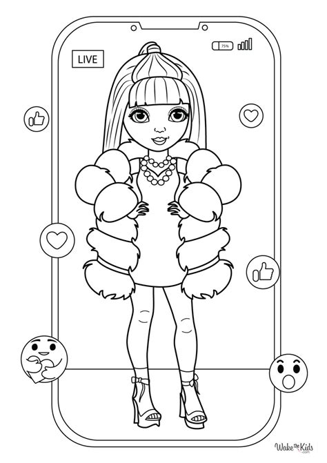 Rainbow High Coloring Pages (Free Printable PDFs) | WakeTheKids