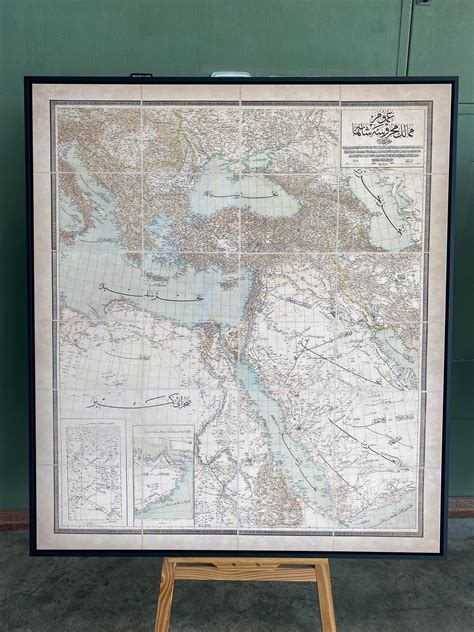 Old Map of the Middle East in Arabic Script, 1890 - Ottoman Empire, Ba – The Unique Maps Co.