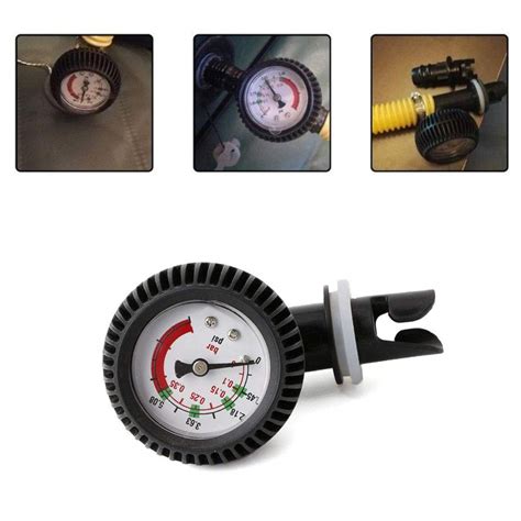 Eaglerich Black Air Thermometer Pressure Gauge Valve Connector for ...