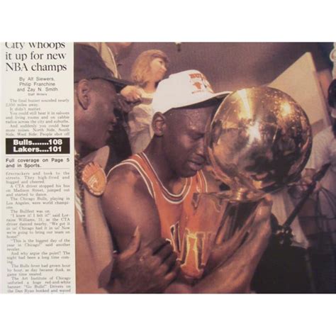 5 Chicago Bulls Championship Newspaper Cover Reprints
