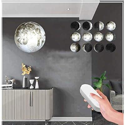 Buy LED Moon Wall Light with 3D 12 Moon Phases Decoration by Remote ...