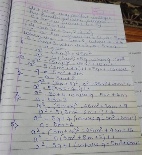 Show that the square of any positive integer cannot be of the form 5q ...